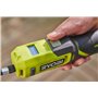 RYOBI Gonfleur 4V USB Lithium - jusqu'à 6,9 bars - Câble USB-C - 1 batterie 4V 2,0 Ah USB Lithium - Livré avec 3 embouts de gonf