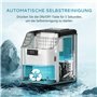 EUHOMY Machine à glaçons en acier inoxydable, 24 glaçons en 13 minutes, 24 kg/24 h, machine à glaçons gastro, auto-nettoyante, 3
