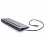 C2G Station d'accueil USB-C 10-en-1, Triple écran avec HDMI, DisplayPort, VGA, Ethernet, USB, Lecteur de Carte SD,