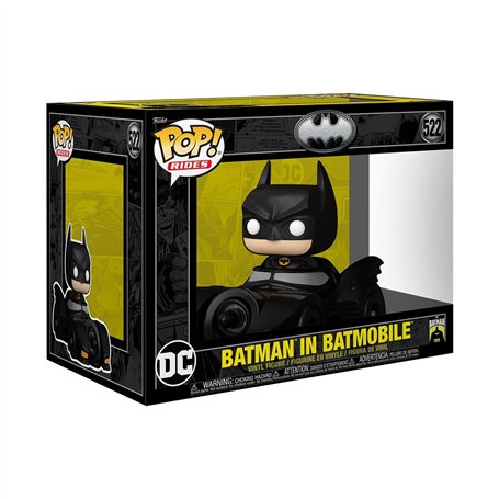 Funko Pop! Rides Deluxe: BM 85th - Batman with Batmobi - Batman 1989 - Figurine en Vinyle à Collectionner - Idée de Cadeau - Pro