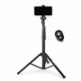 Amazon Basics Trépied pour iPhones extensible jusqu’à 162 cm avec fonctions perche à selfie et trépied, noir