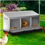 IDMarket - Pondoir pour Poules 3 emplacements nichoir en métal avec Fond