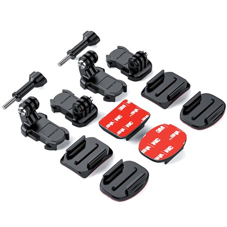 Sametop Adhésif Fixation Attache 3M Autocollant Support Sticker Boucles Vis Accessoires Compatible avec GoPro Hero 13 12 11 10 M