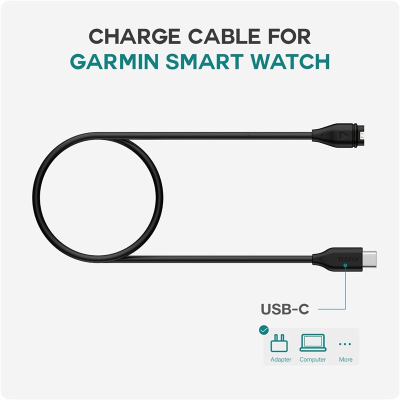 Image secondaire de TUSITA USB-C Câble de Charge/Données Chargeur Compatible avec Garmin Montre - 1M