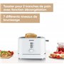 SEVERIN Grille-pain automatique 850 W, Toaster compact 2 fentes jusqu'à 2 tranches, Grille-pain électrique avec réglage du degré