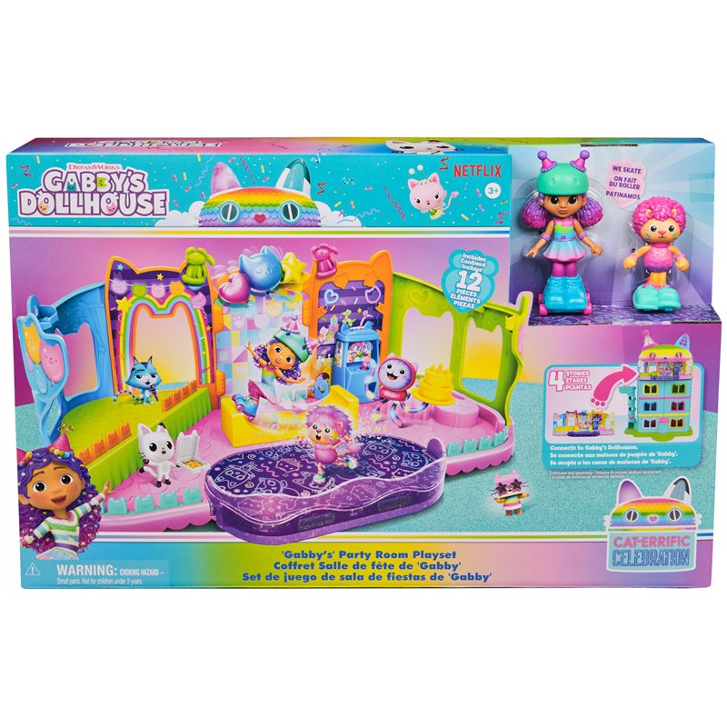 Image secondaire de Gabby et la Maison Magique - Gabby Dollhouse - Playset Roller Disco - Thème Fête - 2 Figurines Et 8 Accessoires - Dessin Animé J