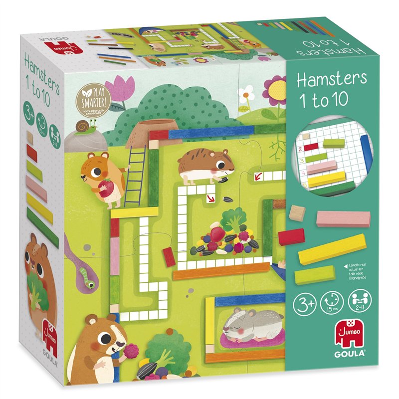 Goula - Hamsters 1-10 - Aide les hamsters à trouver leur cachette - Jeu d'apprentissage des chiffres pour les plus petits - logi