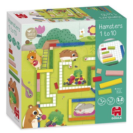 Goula - Hamsters 1-10 - Aide les hamsters à trouver leur cachette - Jeu d'apprentissage des chiffres pour les plus petits - logi