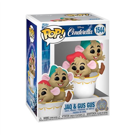 Funko Pop! Disney: Cinderellas 75th - Gus Gus - J & G in Cup- Figurine en Vinyle à Collectionner - Idée de Cadeau - Produits Off