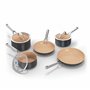 Ninja Extended Life Keramic CW95000EUUKDB Batterie de cuisine 5 pièces (sauteuse 20 et 24 cm + casseroles et couvercles) de 16, 