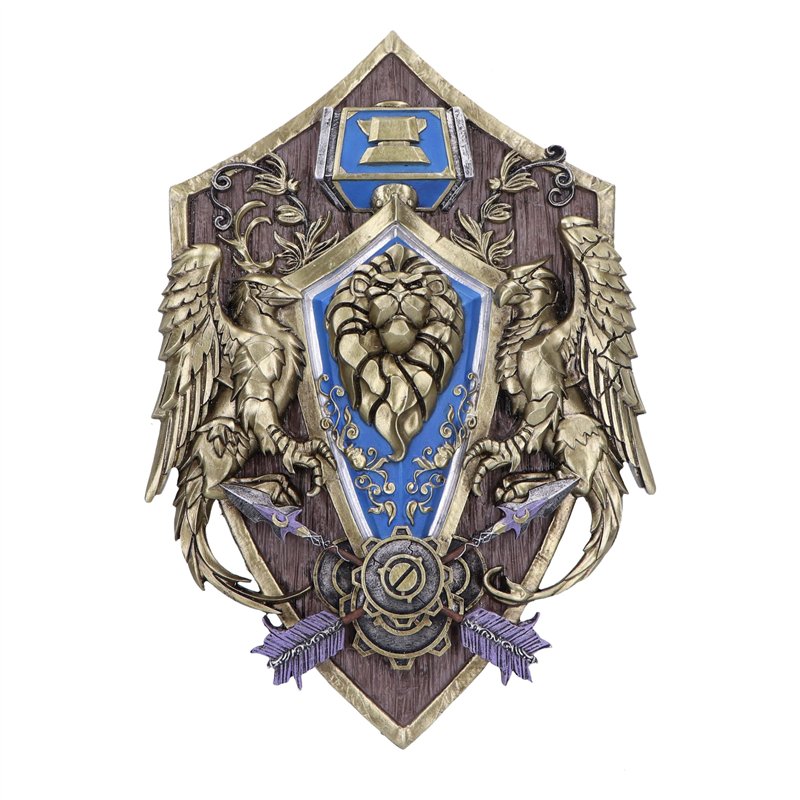 Nemesis Now World of Warcraft Alliance Plaque murale 30 cm Bleu Produit officiel World of Warcraft Décoration murale à suspendre