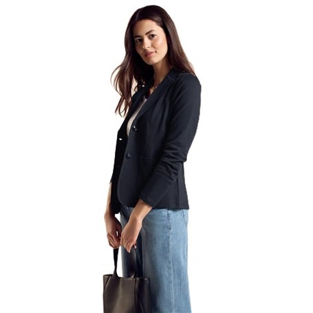 STREET ONE A211912 Blazer Basique, Bleu Foncé, 36 Femmes