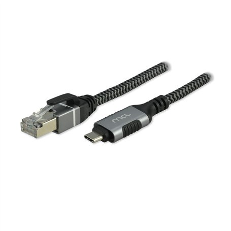 MCL Samar Câble Type C USB 3.1 mâle vers RJ 45 mâle tressé - 2m