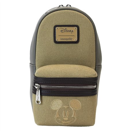 Loungefly Disney Mickey et ses amis Sac à bandoulière en similicuir et toile pour bouteille d'eau
