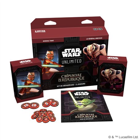 Asmodee - FFG - Star Wars : Unlimited Crépuscule de la République - Kit de démarrage 2 Joueurs - Jeu de Cartes à Collectionner -