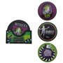 Cinereplicas Beetlejuice - Set de 4 sous-Verres Beetlejuice - 9,5cm de diamètre - Licence Officielle