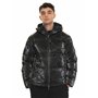 EA7 Armani 6DPB34 PNHMZ 1200 Veste matelassée noire avec logo répété Taille XXL, Noir , XXL