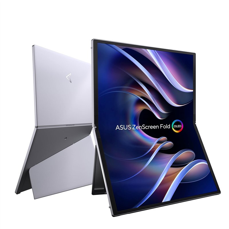 ASUS ZenScreen Fold MQ17QH Moniteur Portable 17,3, Quad HD OLED (2560 x 1920), HDMI, Deux USB-C, Support Pliable intégré, 100pur
