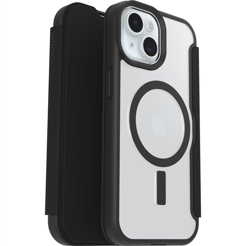 OtterBox React Series Folio Coque pour iPhone 16e, 15, 14, 13, Antichoc, Anti-Chute, avec Emplacement pour Carte, testé Selon Le