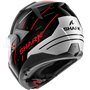 SHARK, Casque Moto Modulable OXO RYDGER Black Silver Red KSR, XXL