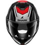 SHARK, Casque Moto Modulable OXO RYDGER Black Silver Red KSR, XXL