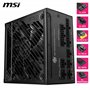 MSI MPG A850GS PCIE5 850W 80 Plus Gold ATX 3.1 PCIe 5.1 50 Series GPU Support 12V-2x6 Câbles Bicolore 12V-2x6 Connecteurs d'alim