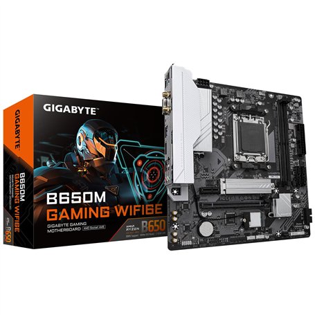 GIGABYTE B650M Gaming WIFI6E Carte Mère - Processeurs AMD Ryzen Série 9000, VRM 5+2+2 Phases, jusqu'à 6400 MHz DDR5 (OC), 1xPCIe