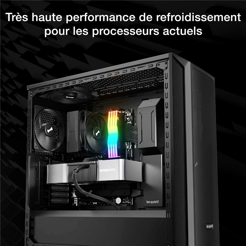 Image secondaire de be quiet! Pure Rock 3 Black ventirad radiateur, très haute performance de refroidissement, 4 caloducs noirs haute performance av