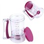 Distributeur de pâte à 900 mL avec graduation intégrée – Idéal pour crêpes, pancakes et gâteaux