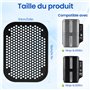 Tuocal 2 Pièces Grille Anti Projection pour Air Fryer Ninja Double Stack XL SL400EU SL300EU, Anti Eclaboussure Moule Silicone Pl