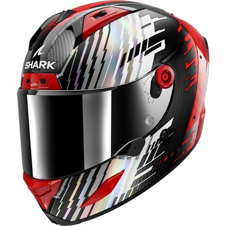 SHARK, Casque Moto Intégral Aeron Edgy Carbon Red Chrome DRU, XL