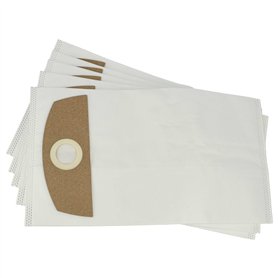 vhbw 5x Sacs remplacement pour Metabo 4061792200883, 630164000 pour aspirateur - microfibre non tissée, 36cm x 20cm blanc