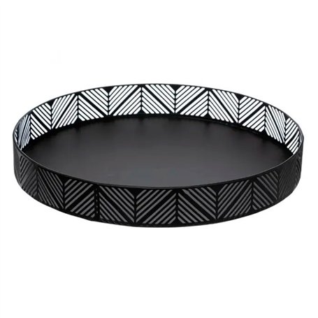 WELL HOME - Plateau panier noir 29,5x4,4 cm