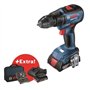 Perceuse-visseuse Bosch Professional GSR 18V-50 + 2 batteries 2,0Ah + chargeur GAL 18V-20 + 43 accessoires + Sacoche