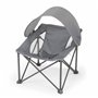 BRIGHT STARS Transat bébé pliable Gris Pop 'N Chill, pare soleil SPF +50 et sac de transport inclus