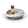 Bac a litiere - AIMÉ - Oval avec rebord amovible - Pour Chat - 45 x 36 x 15,5 cm