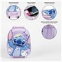 Cartable 3D avec roulettes Stitch Lila 25,0 x 31,0 x 10,0 cm
