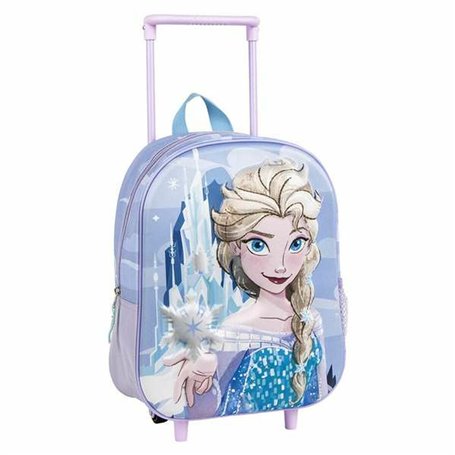 Cartable 3D avec roulettes Frozen Bleu Lila 25,0 x 31,0 x 10,0 cm