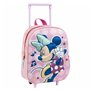 Cartable 3D avec roulettes Minnie Mouse Rose 25,0 x 31,0 x 10,0 cm