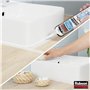 Rubson, Mastic Bain & Cuisine Silicone Évite Les Moisissures Blanc (cartouche de 280 ml) – Mastic sanitaire à base de silicone –