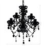 vidaXL Lustre avec 5 Ampoules Cristal Plafonnier Lumière Salon Chambre Maison