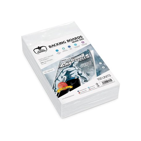 Ultimate Guard UGD020004 100 Backing Boards Taille Silver Size Pour Comics
