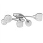 vidaXL Plafonnier avec Abat-Jours en Verre pour 5 Ampoules Lustre Chambre
