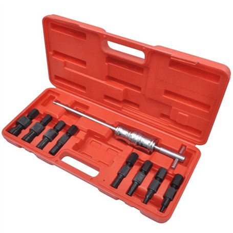 vidaXL Kit arrache extracteur de roulement intérieur marteau à inertie 9 pcs