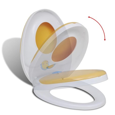 vidaXL Abattant WC à Fermeture en Douceur pour Adulte Enfant Siège de Toilette