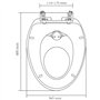 vidaXL Abattant WC à Fermeture en Douceur pour Adulte Enfant Siège de Toilette