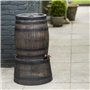 Pied pour récupérateur d'eau en Forme de barrique (Wiskey, 50 l) - PE, Brun - h20 x Ø40 cm