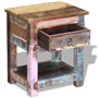 vidaXL Table d'appoint avec 1 tiroir Bois de récupération 43 x 33 x 51 cm