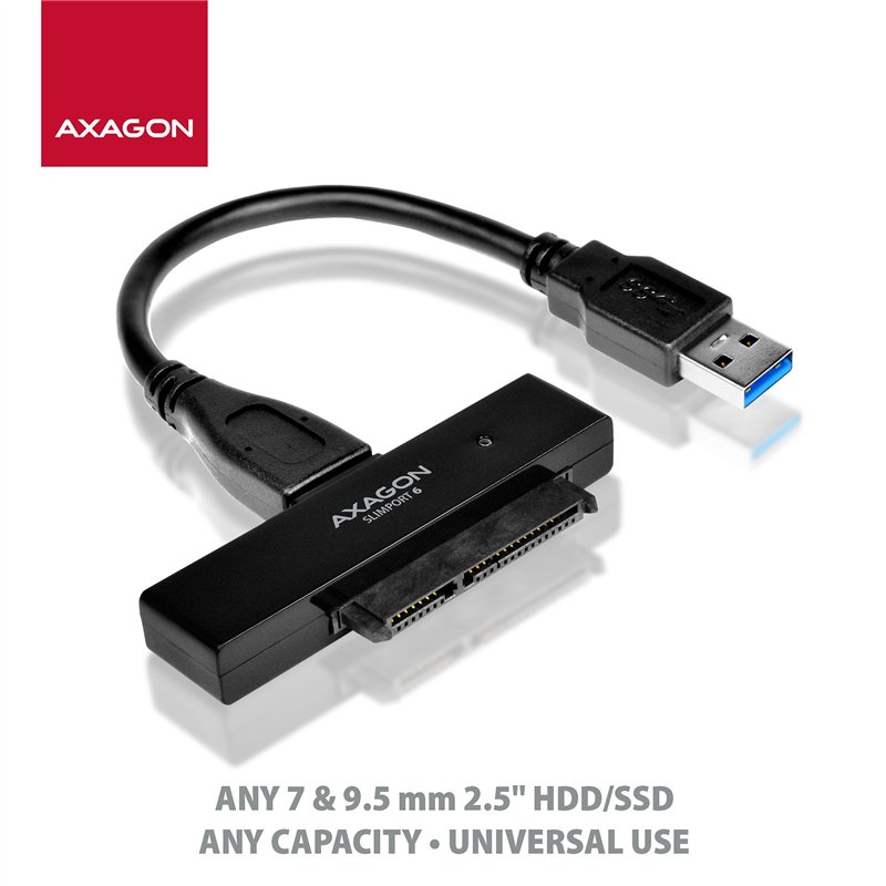 Image secondaire de AXAGON ADSA-1S6 Boîtier Externe USB 3.0 pour Disque Dur SATA I/II/III 6G UASP, SSD, HDD