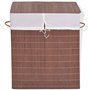 vidaXL Panier à Linge Panier de Rangement Corbeille à Linge Panier de Stockage Salle de Bain Maison Intérieur Rectangulaire Bamb
